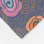 Couverture Polaire Motif rose de champ de résumé (Coin)