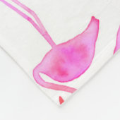 Couverture Polaire Motif rose de Flamant rose (Coin)