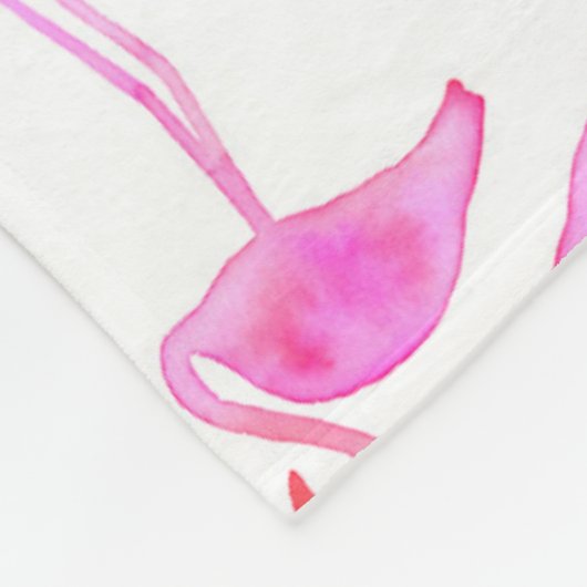 Couverture Polaire Motif rose de Flamant rose (Coin)