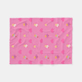 Couverture Polaire Motif rose de petit gâteau (Devant (Horizontal))