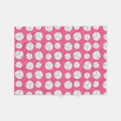 Couverture Polaire Motif rose de volleyballs (Devant (Horizontal))