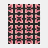 Couverture Polaire Motif rose deux tons lumineux (Devant)