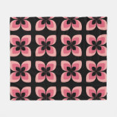 Couverture Polaire Motif rose deux tons lumineux (Devant (Horizontal))