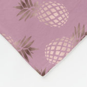 Couverture Polaire Motif rose élégant et mignon d'ananas d'or (Coin)