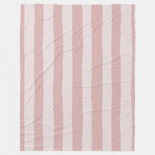 Couverture Polaire Motif rose en bande deux belles nuances de rose