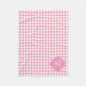 Couverture Polaire Motif rose et blanc de monogramme fait sur (Devant)