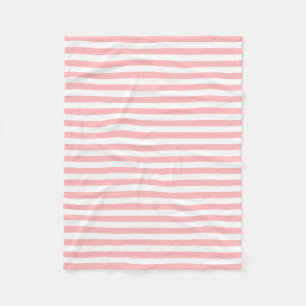 Couverture Polaire Motif rose et blanc de rayure
