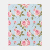 Couverture Polaire Motif rose et Pois (Devant)