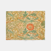 Couverture Polaire Motif rose et Rose (par William Morris) (Devant (Horizontal))