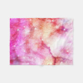 Couverture Polaire Motif Rose Et Rouge Galaxy (Devant (Horizontal))