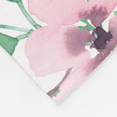 Couverture Polaire Motif rose et vert Toscane Fleurs (Coin)
