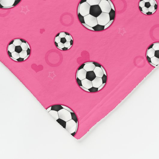 Couverture Polaire Motif rose mignon du football (Coin)