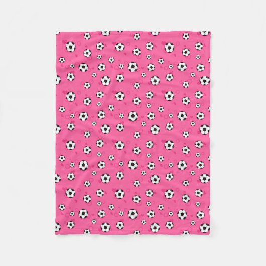 Couverture Polaire Motif rose mignon du football (Devant)