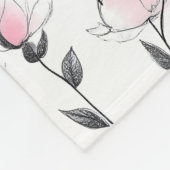 Couverture Polaire Motif rose moderne (Coin)