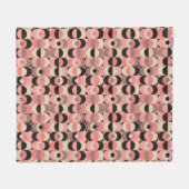 Couverture Polaire Motif rose moderne de la moitié du siècle (Devant (Horizontal))