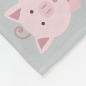 Couverture Polaire Motif rose rond de porc (Coin)