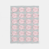 Couverture Polaire Motif rose rond de porc (Devant)