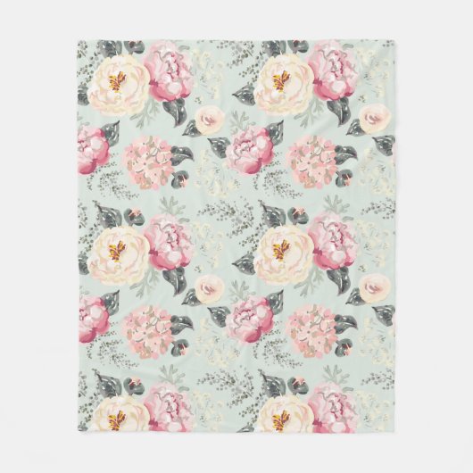 Couverture Polaire Motif rose Rose Garden (Devant)
