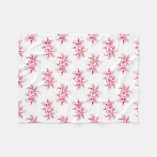 Couverture Polaire Motif rose Stargazer Lys (Devant (Horizontal))