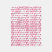 Couverture Polaire Motif rose XOXO (Devant)