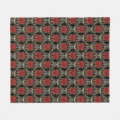 Couverture Polaire Motif Roses Gothiques (Devant (Horizontal))