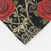 Couverture Polaire Motif Roses Gothiques (Coin)