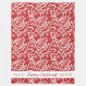 Couverture Polaire Motif rouge Abstrait de flocon de neige #10 ID1009 (Devant)