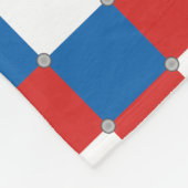 Couverture Polaire Motif rouge blanc et bleu à damiers (Coin)
