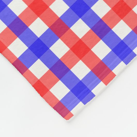 Couverture Polaire Motif rouge bleu En vichy (Coin)