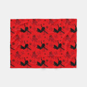 Couverture Polaire Motif rouge de la silhouette de Ladybug (Devant (Horizontal))