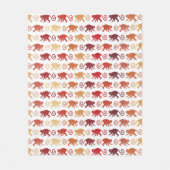 Couverture Polaire Motif rouge de singes (Devant)