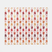 Couverture Polaire Motif rouge de singes (Devant (Horizontal))