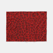 Couverture Polaire Motif rouge d'empreinte de léopard (Devant (Horizontal))