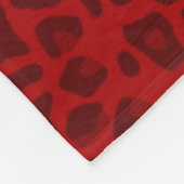 Couverture Polaire Motif rouge d'empreinte de léopard (Coin)