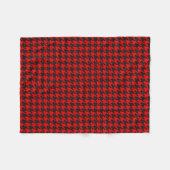 Couverture Polaire Motif rouge et noir de pied-de-poule (Devant (Horizontal))