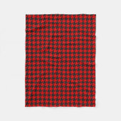 Couverture Polaire Motif rouge et noir de pied-de-poule (Devant)