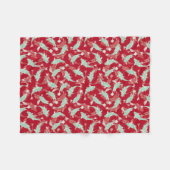 Couverture Polaire Motif rouge et vert - Koi Fish (Devant (Horizontal))