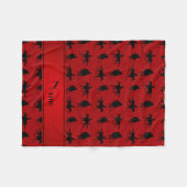 Couverture Polaire Motif rouge nommé personnalisé de polo (Devant (Horizontal))