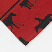 Couverture Polaire Motif rouge nommé personnalisé de polo (Coin)