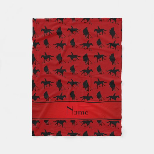 Couverture Polaire Motif rouge nommé personnalisé de polo (Devant)