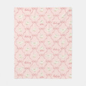 Couverture Polaire Motif Ruban Rose Hedwig (Devant)