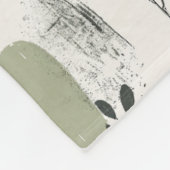 Couverture Polaire Motif Sage Green Boho (Coin)