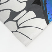 Couverture Polaire Motif sans couleur foncée avec papillons bleus Mor (Coin)