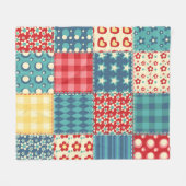 Couverture Polaire Motif sans couture. Arrière-groupe patchwork vinta (Devant (Horizontal))