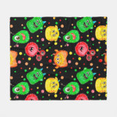 Couverture Polaire Motif sans couture avec aquarelle peinte à la main (Devant (Horizontal))