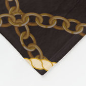 Couverture Polaire Motif sans couture avec chaînes dorées. (Coin)
