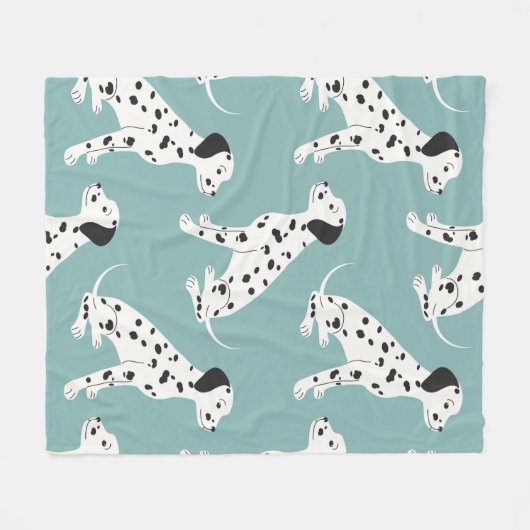 Couverture Polaire Motif sans couture avec dalmate mignon (Devant (Horizontal))