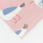 Couverture Polaire Motif sans couture avec de mignons mouettes (Coin)