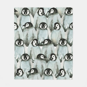 Couverture Polaire Motif sans couture avec des pingouins mignons