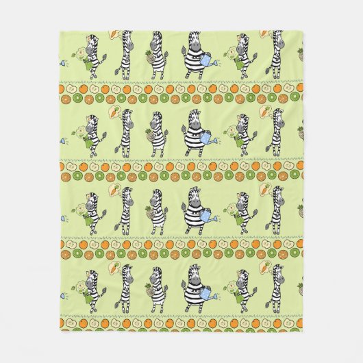 Couverture Polaire Motif sans couture avec différents zèbres et diffé (Devant)